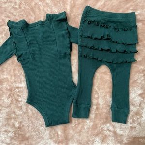 Cute + warm ruffle outfit